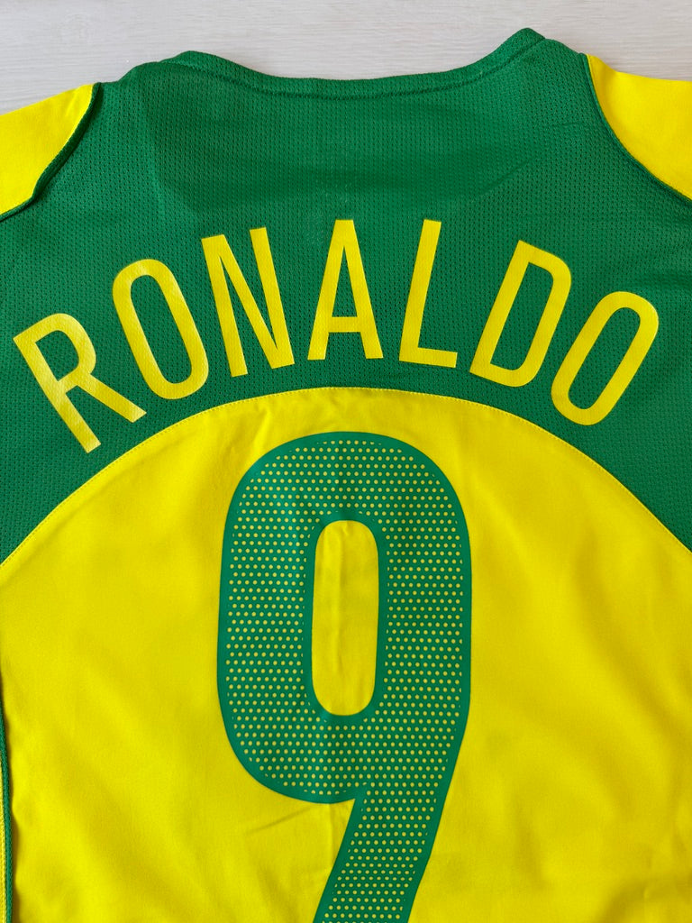 Brazil 2004 Ronaldo #9 Home Shirt - M