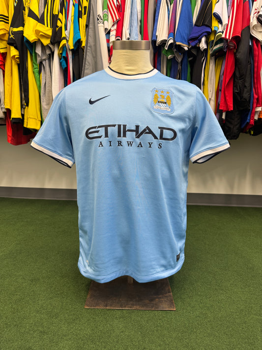 Manchester City 2013/14 David Silva #21 Home Shirt | Retro Screamers