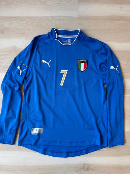 Italy 2003 Del Piero #7 Home Longsleeve Shirt - M