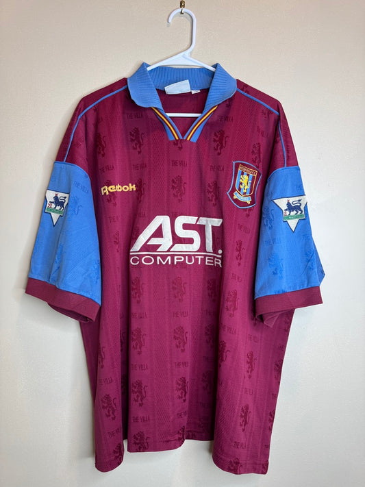 Aston Villa Mark Draper #8 1995/97 Home Shirt | Retro Screamers