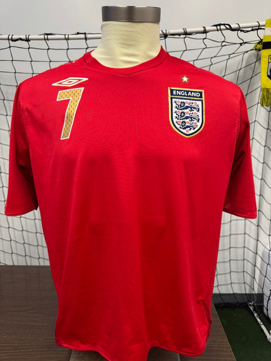 England 2006/07 Beckham #7 Away | Retro Screamers