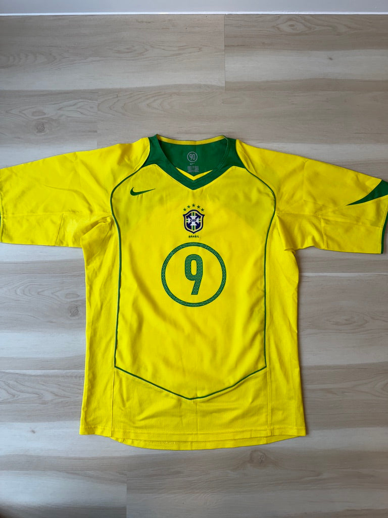 Brazil 2004 Ronaldo #9 Home Shirt - M