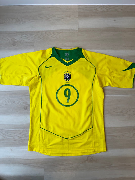 Brazil 2004 Ronaldo #9 Home Shirt - M
