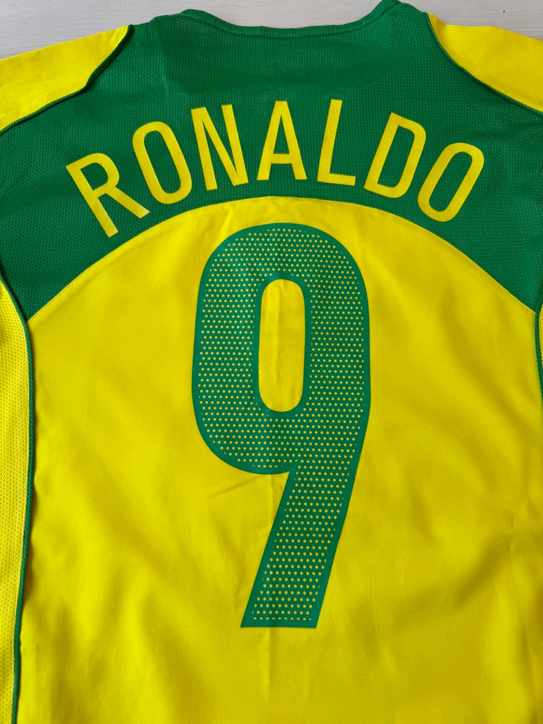 Brazil 2004 Ronaldo #9 Home Shirt - M