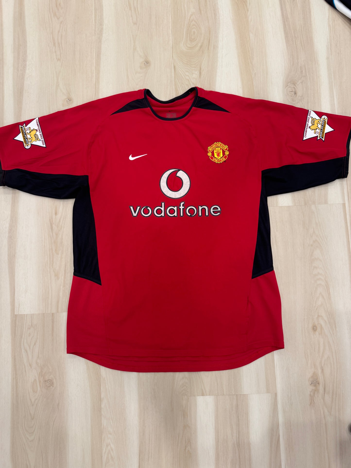 Manchester United 2003 Ronaldo #7 Home Shirt w/ Patches - L