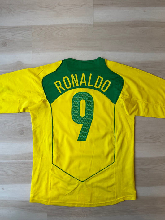 Brazil 2004 Ronaldo #9 Home Shirt - M