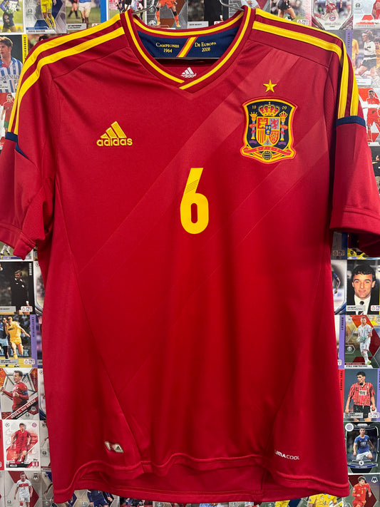 Spain 2011/12 Andres Iniesta #6 Home Shirt - L