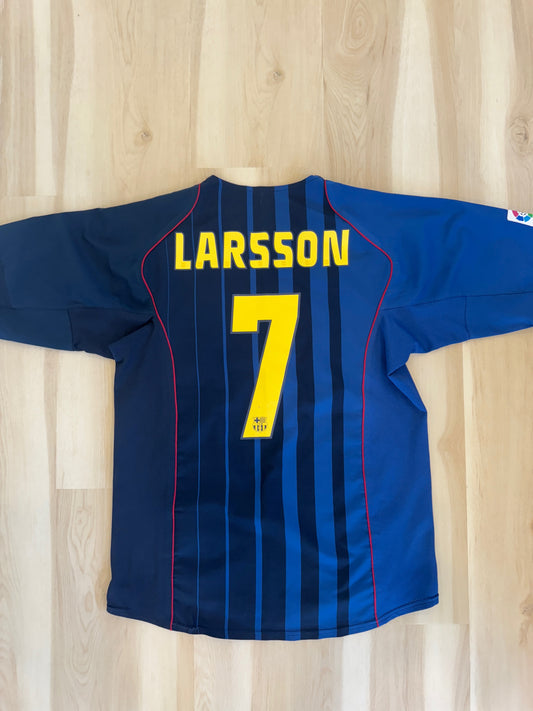 Barcelona 2004 Larsson #7 Away Shirt - L