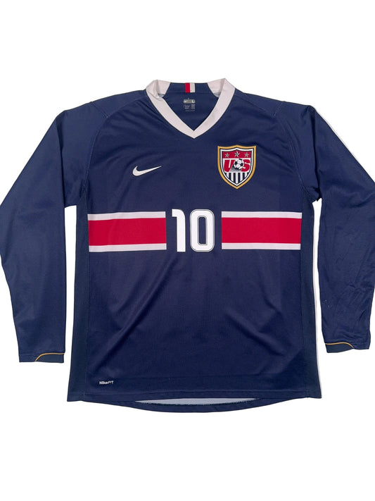 USA USMNT 2006/07 Landon Donovan #10 Longsleeve Away Shirt - L