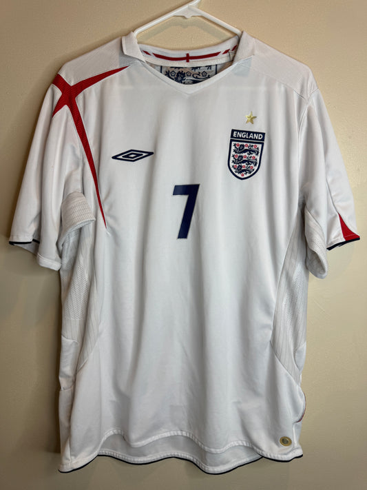 England 2005/07 Beckham #7 Home Shirt | Retro Screamers