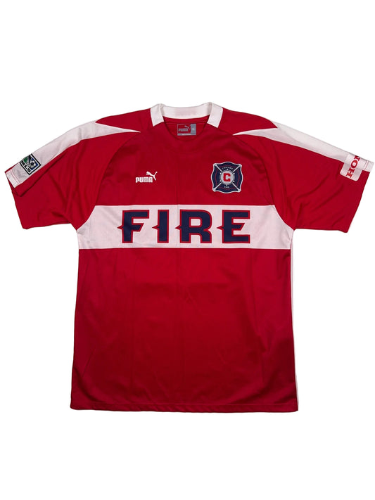 Chicago Fire 2003/05 Damani Ralph #8 Signed Match Issue Home Shirt - XL
