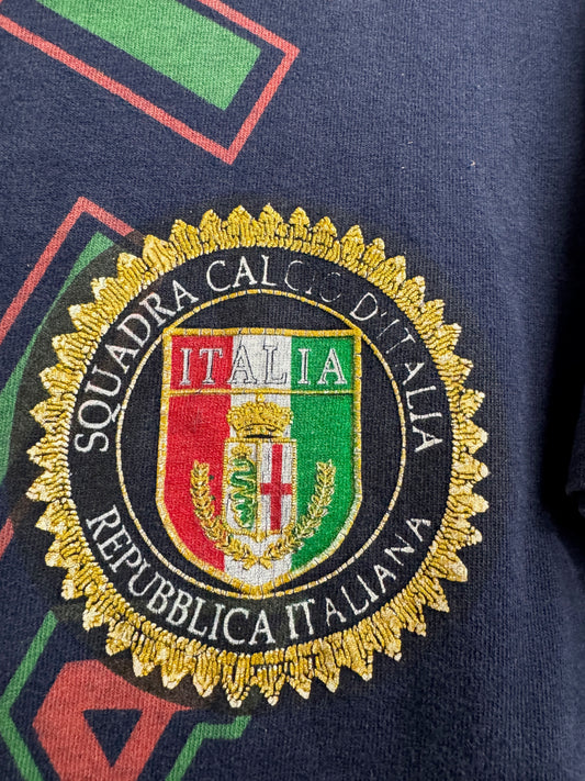 Italy 90s AOP Italia Squadra Calcio Vintage T-Shirt | Retro Screamers
