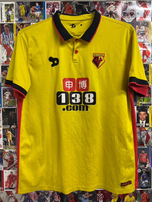 Watford 2016/17 Troy Deeney #9 Home Shirt - L
