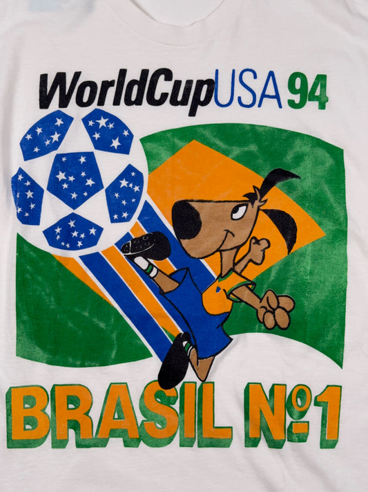 Brazil USA 94 World Cup Vintage Single Stitch Tee - L