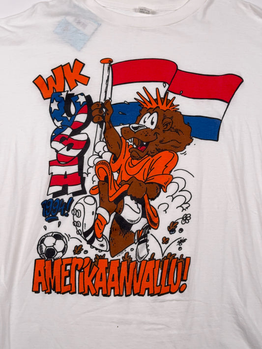 Netherlands USA 1994 World Cup Single Stitch Tee - One Size