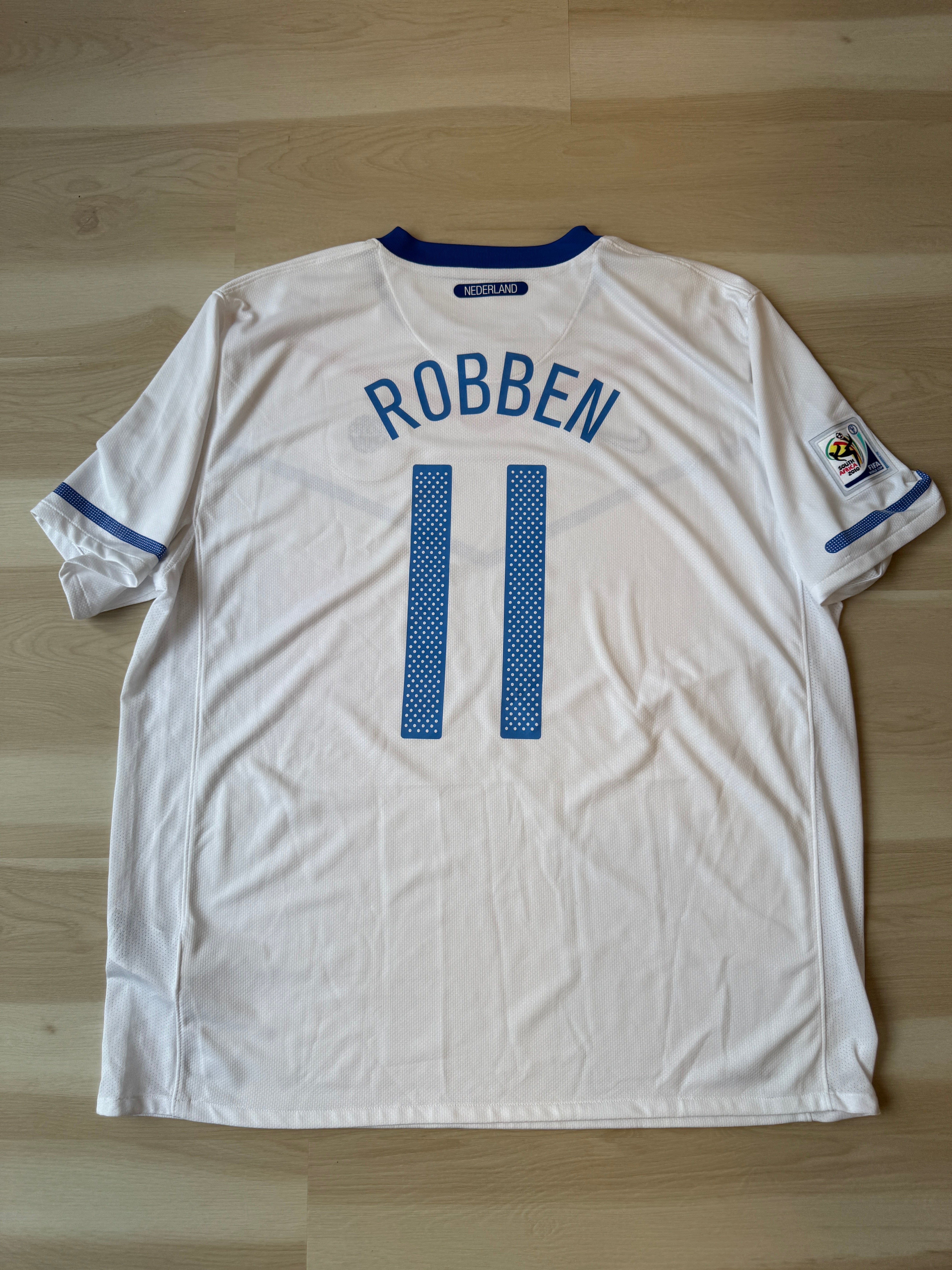 Netherlands 2010 Robben #11 Away Shirt w/ Patches - XXL