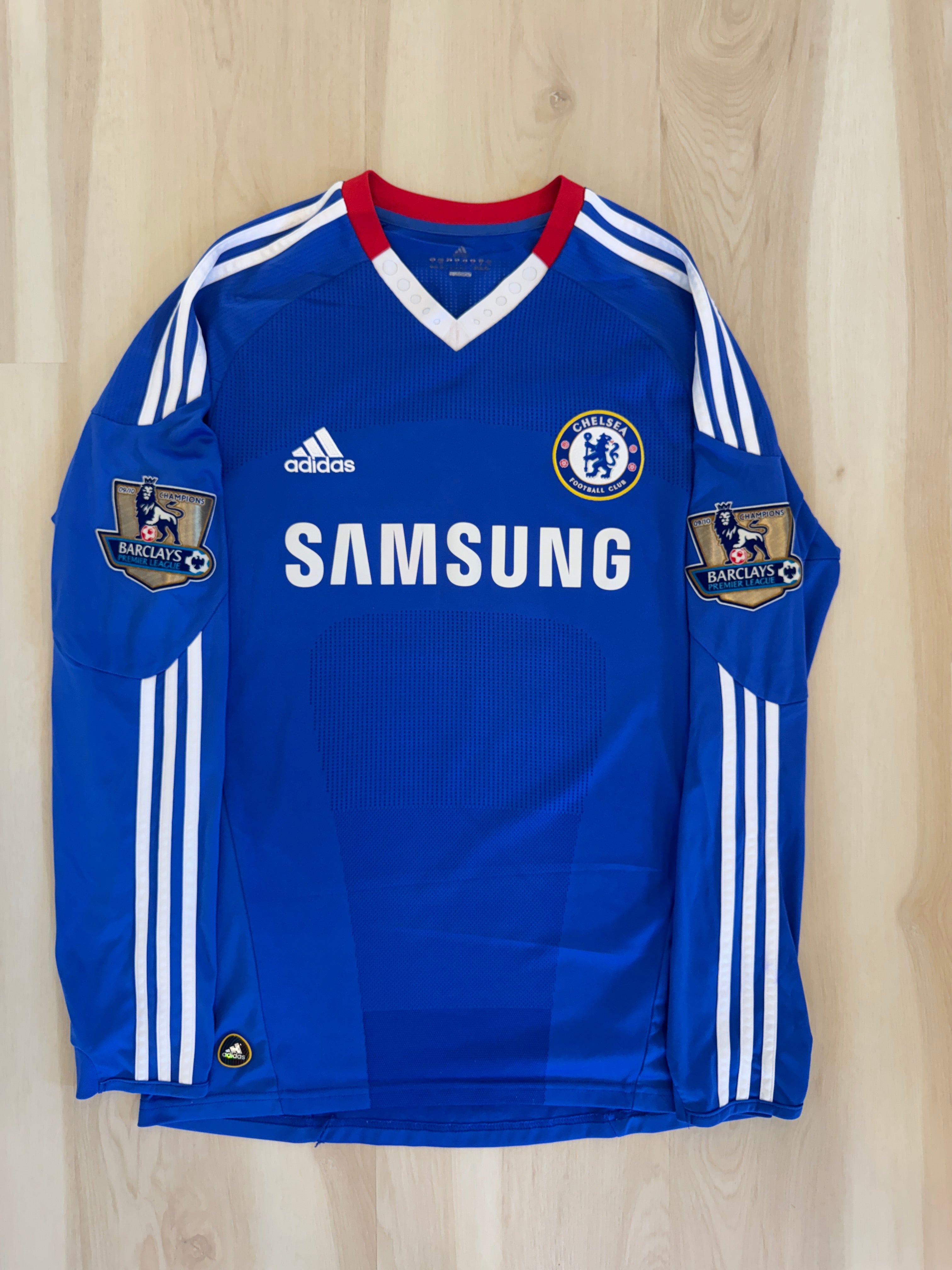 Chelsea 2010/11 Didier Drogba #11 Home Longsleeve Shirt w/ Patches | Retro Screamers