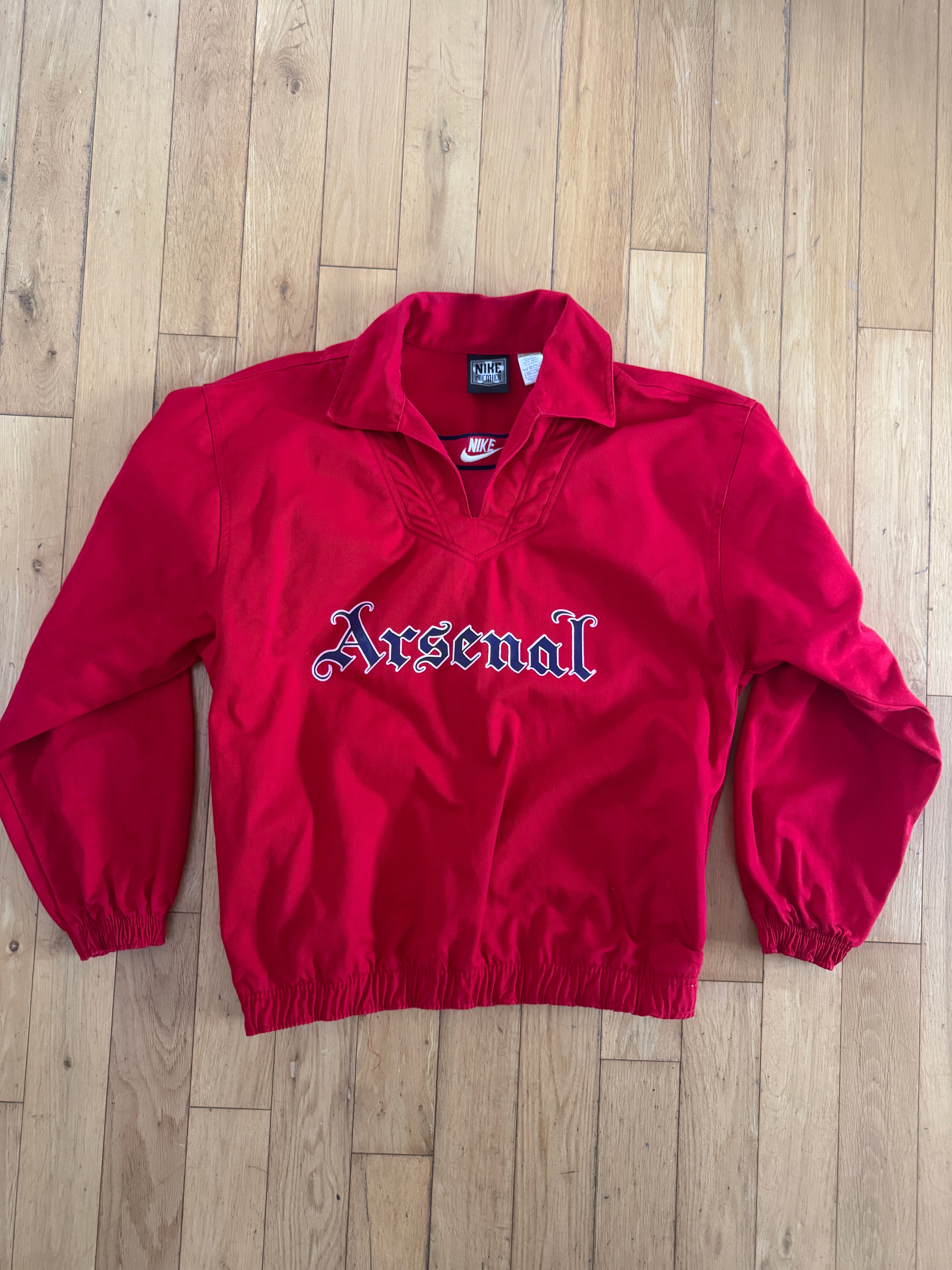 Arsenal 1994/95 Red Denim Drill Jacket | Retro Screamers