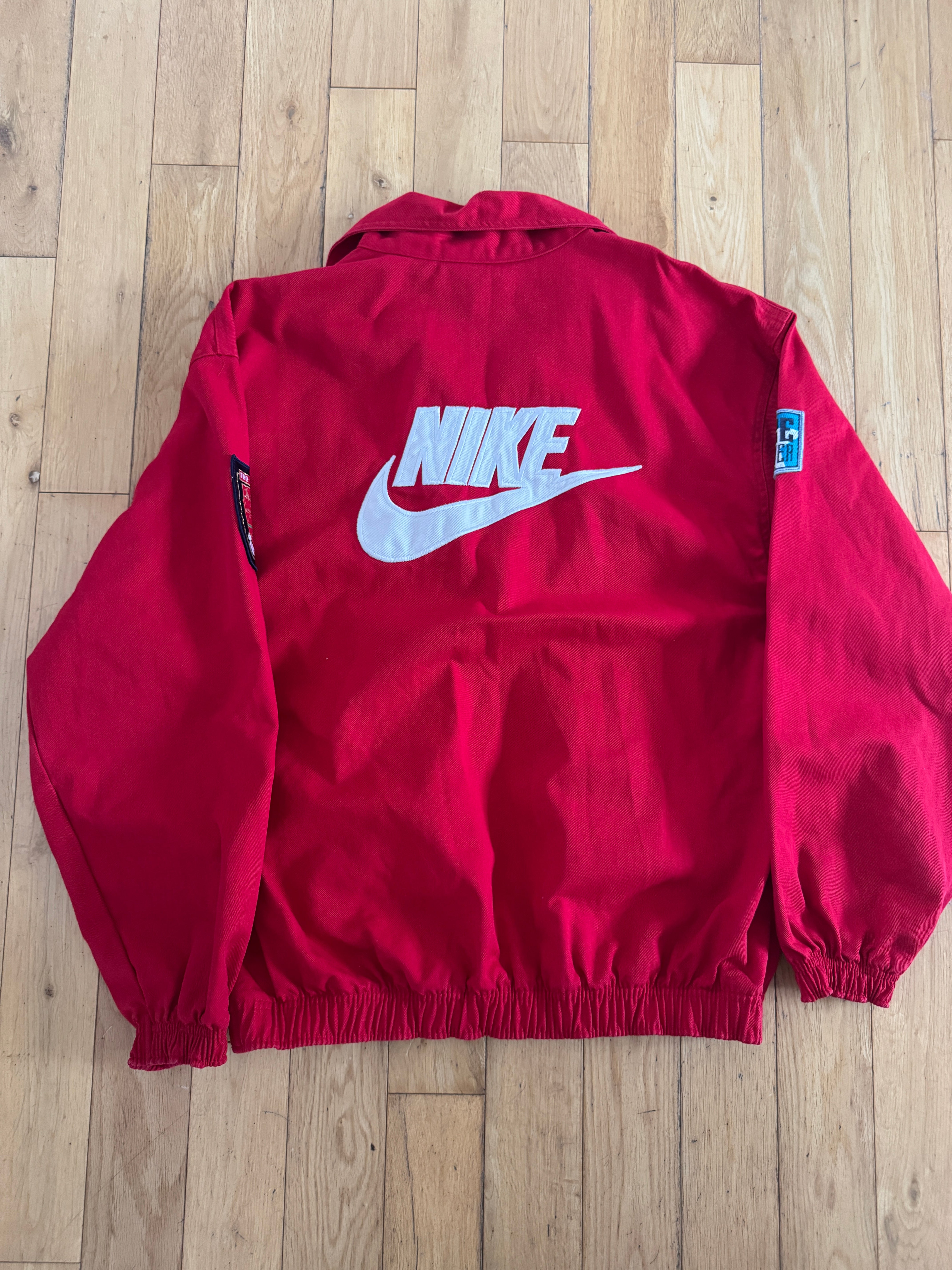 Arsenal 1994/95 Red Denim Drill Jacket | Retro Screamers