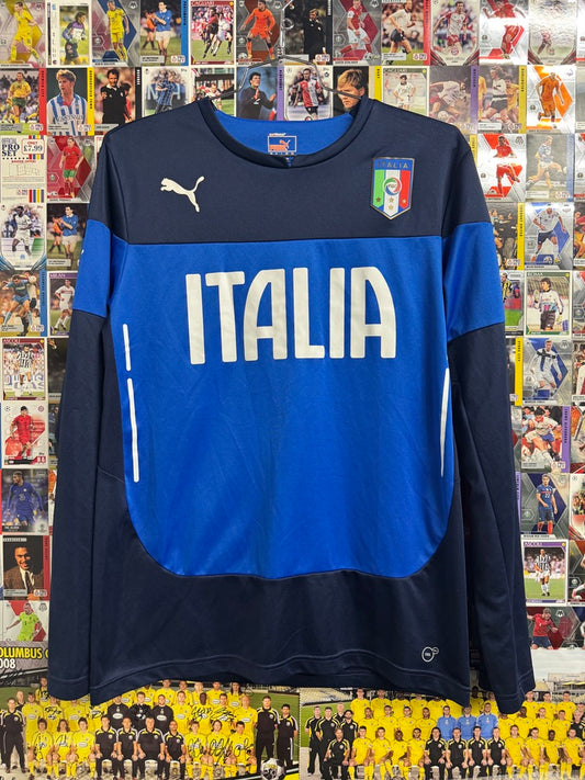 Italy 2014 Training Longsleeve Shirt Blue | Retro Screamers