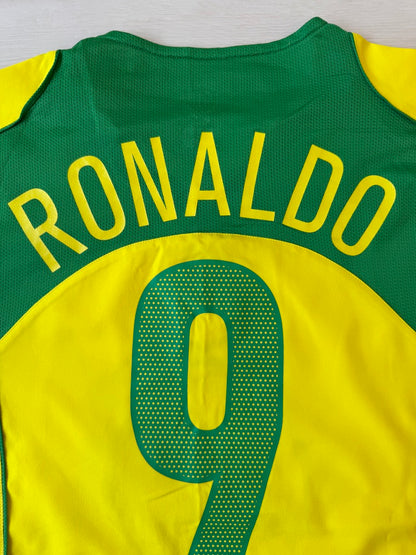 Brazil 2004 Ronaldo #9 Home Shirt - M