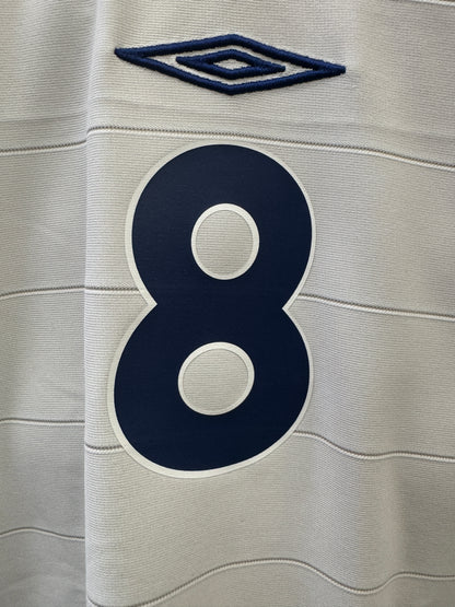 England 2003 Scholes #8 Home Reversible w/ Euro 2004 Patches - XL