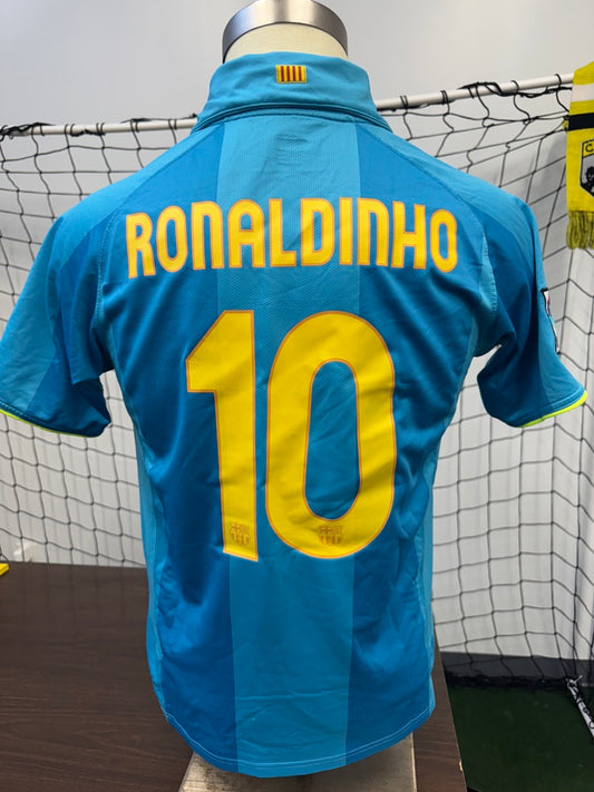 Barcelona 2007/08 Ronaldinho #10 Away | Retro Screamers