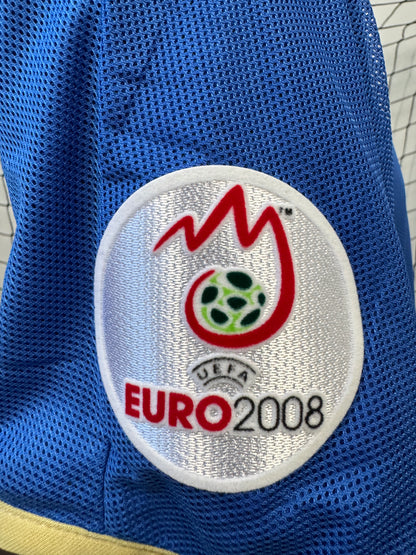 Italy 2008 Pirlo #21 Home w/ Euro 2008 patches - L