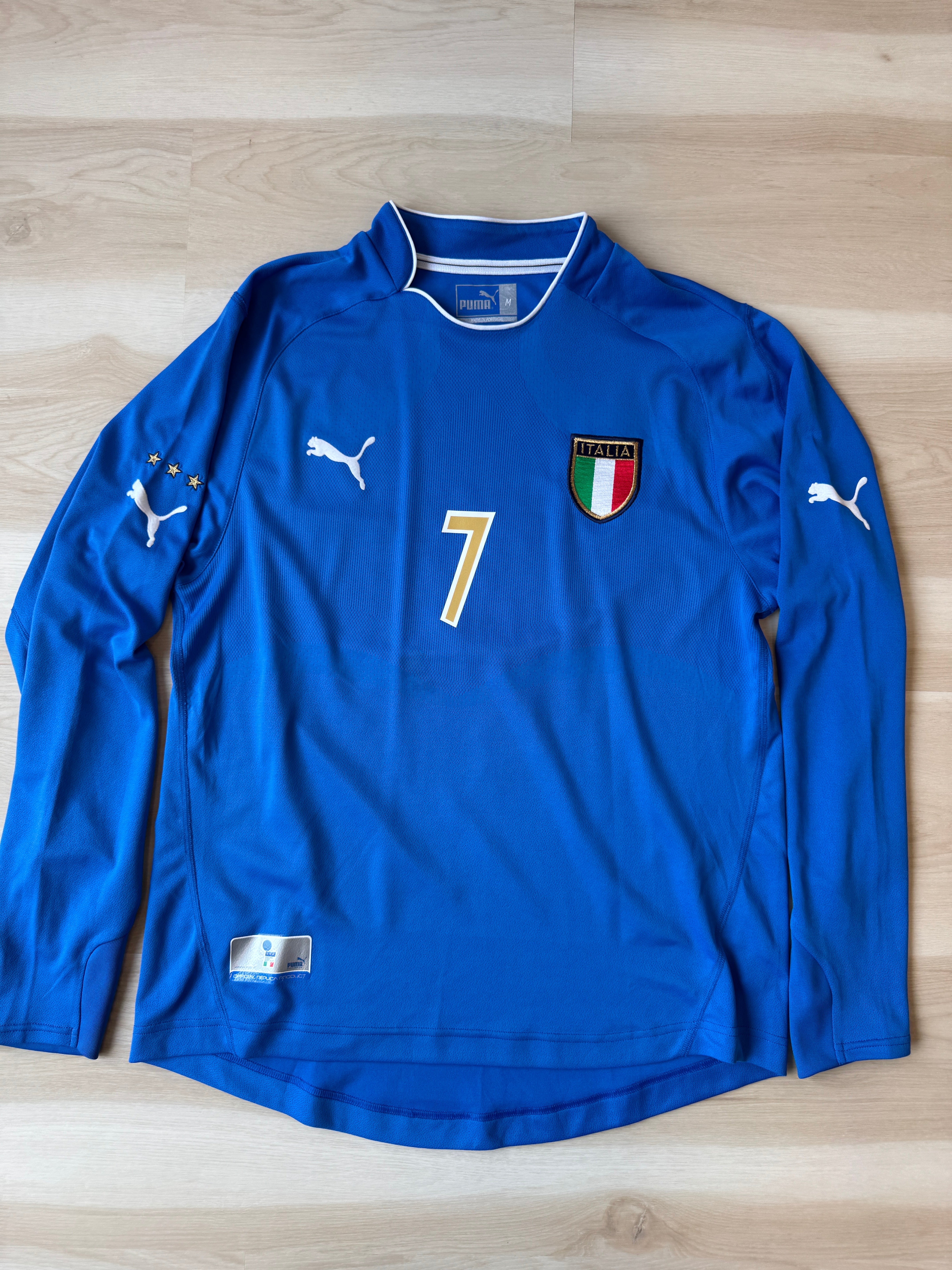 Italy 2003 Del Piero #7 Home Longsleeve Shirt - M