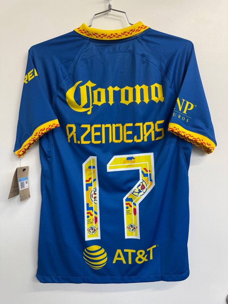 Club America 2023/24 Alejandro Zendejas #17 Home Shirt | Retro Screamers