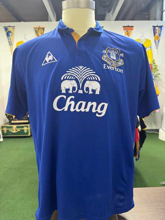 Everton 2011 Neville #18 Home w/ patches - XL