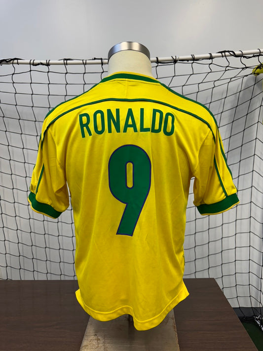 Brazil 1998 Ronaldo #9 Home - L