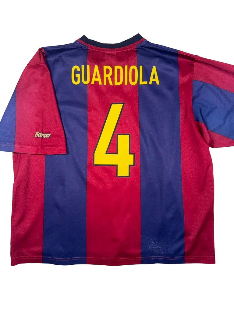 Barcelona 1998/99 Pep Guardiola #4 Home Shirt - XXL