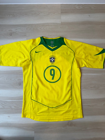 Brazil 2004 Ronaldo #9 Home Shirt - M