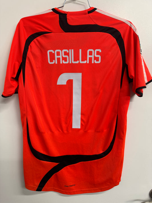 Real Madrid 2007 Casillas #1 Goalkeeper Shirt - M