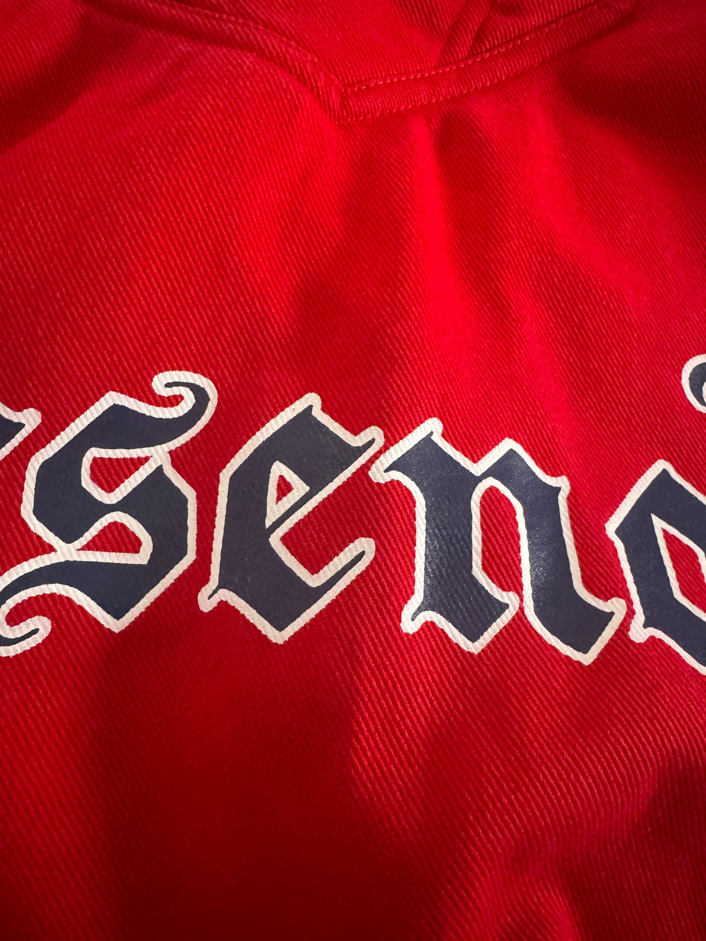 Arsenal 1994 Red Denim Drill Jacket - L