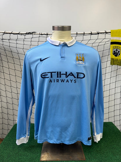 Manchester City 2015 Home Longsleeve - XXL
