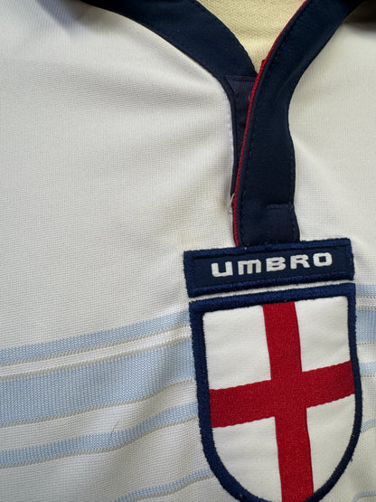 England 2003 Scholes #8 Home Reversible w/ Euro 2004 Patches - XL