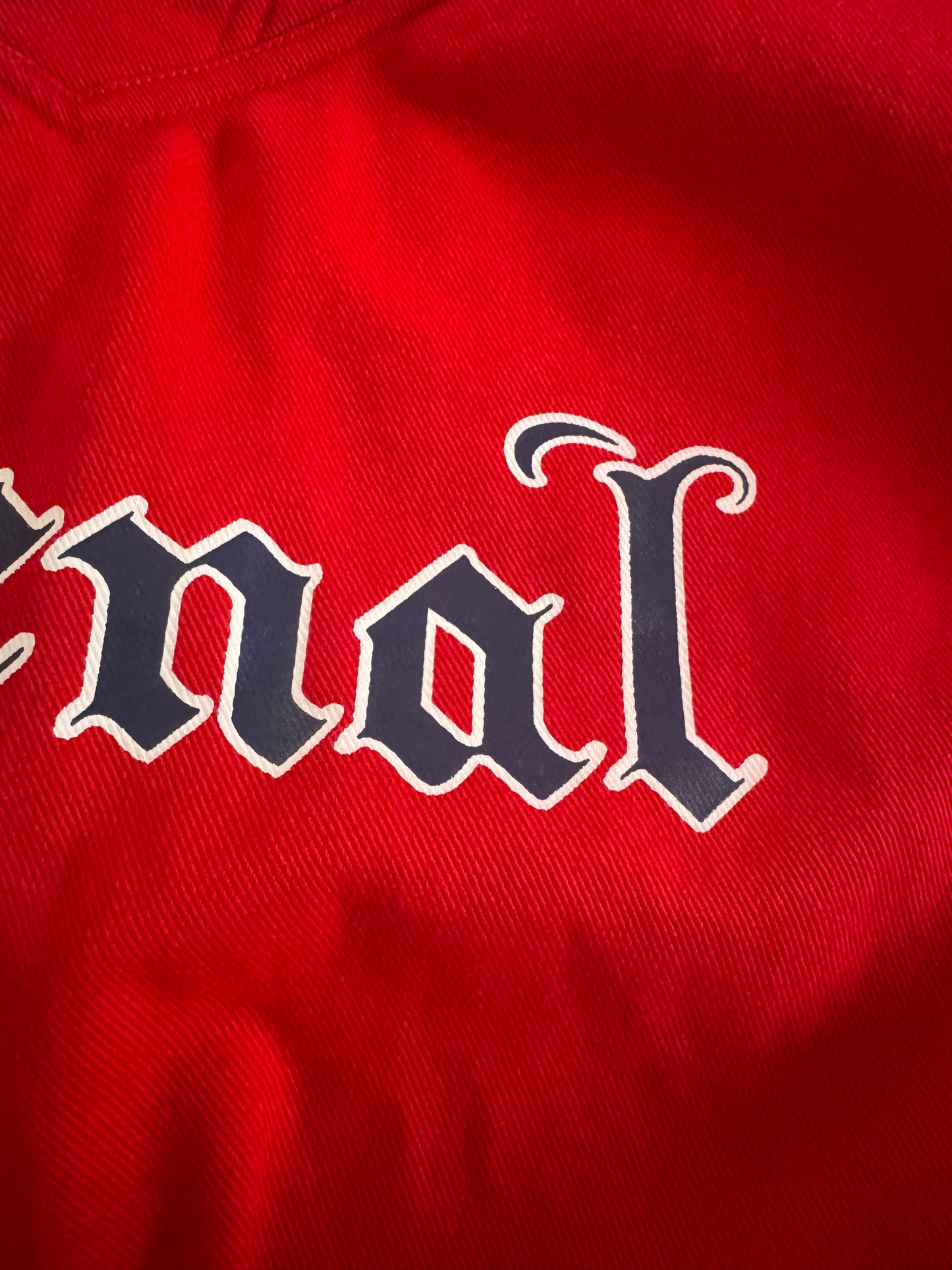 Arsenal 1994 Red Denim Drill Jacket - L