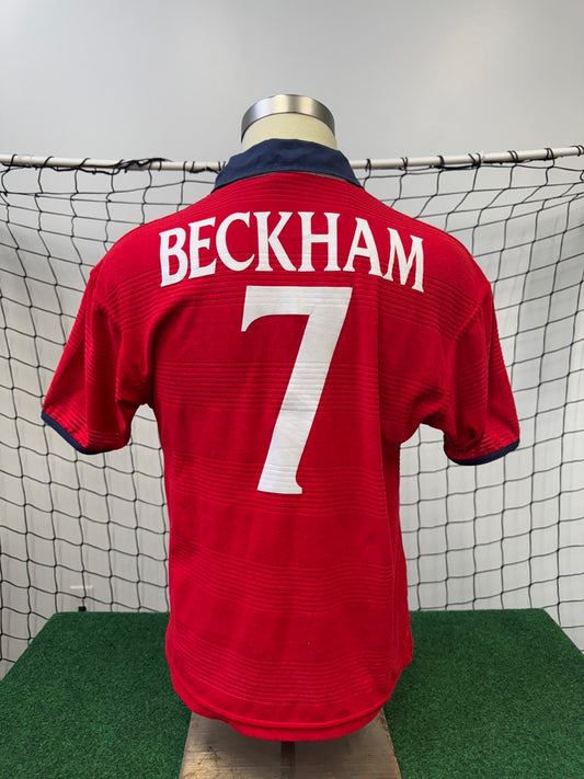 England 1999/00 Beckham #7 Away | Retro Screamers
