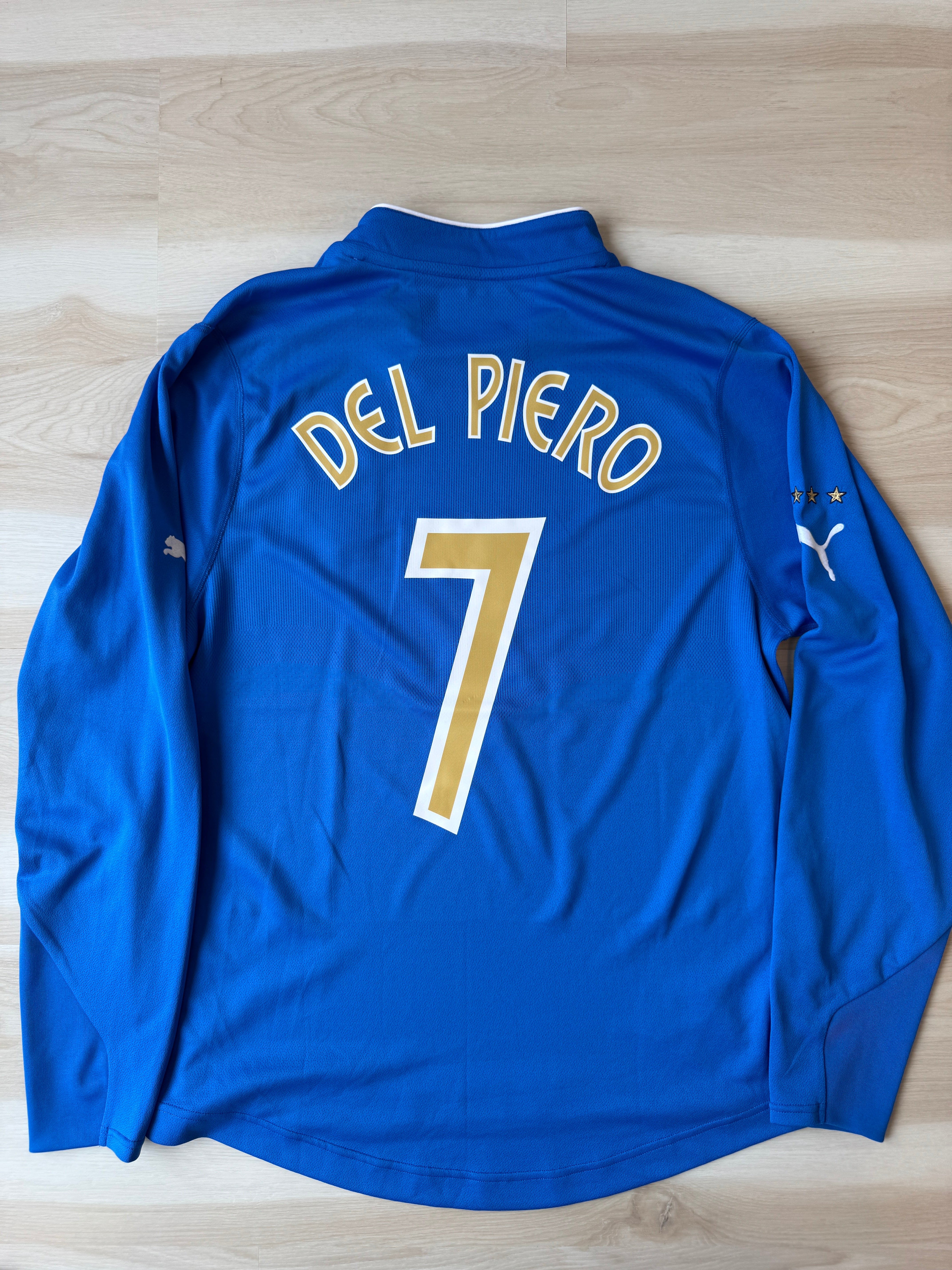 Italy 2003 Del Piero #7 Home Longsleeve Shirt - M