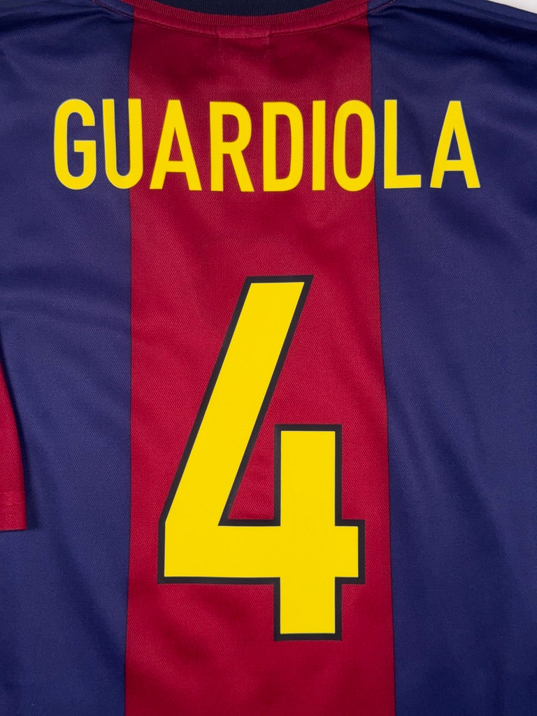 Barcelona 1998/99 Pep Guardiola #4 Home Shirt - XXL