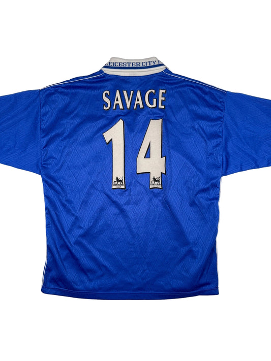 Leicester City 1998/00 Robbie Savage #14 Home Shirt - XL