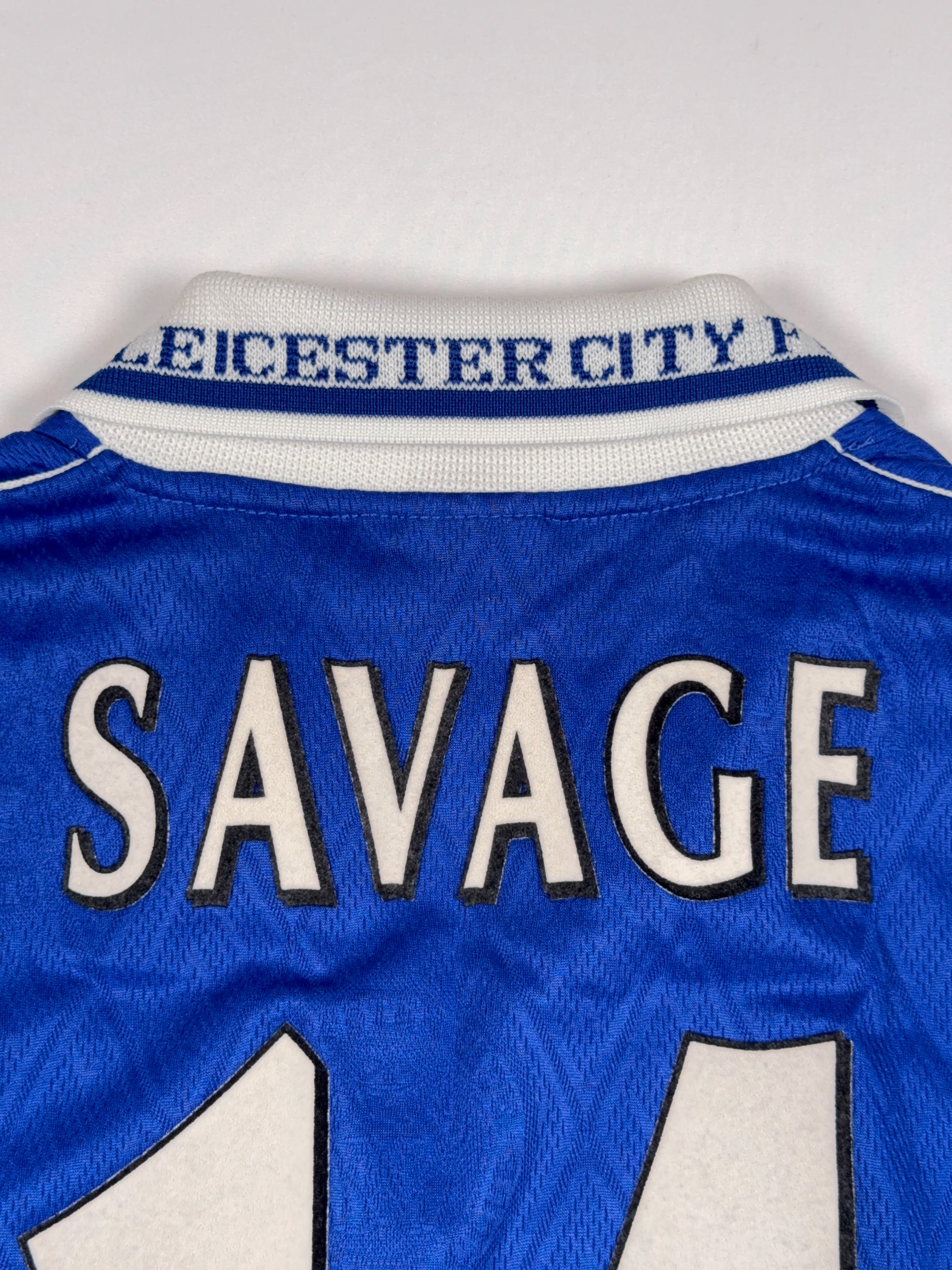 Leicester City 1998/00 Robbie Savage #14 Home Shirt - XL