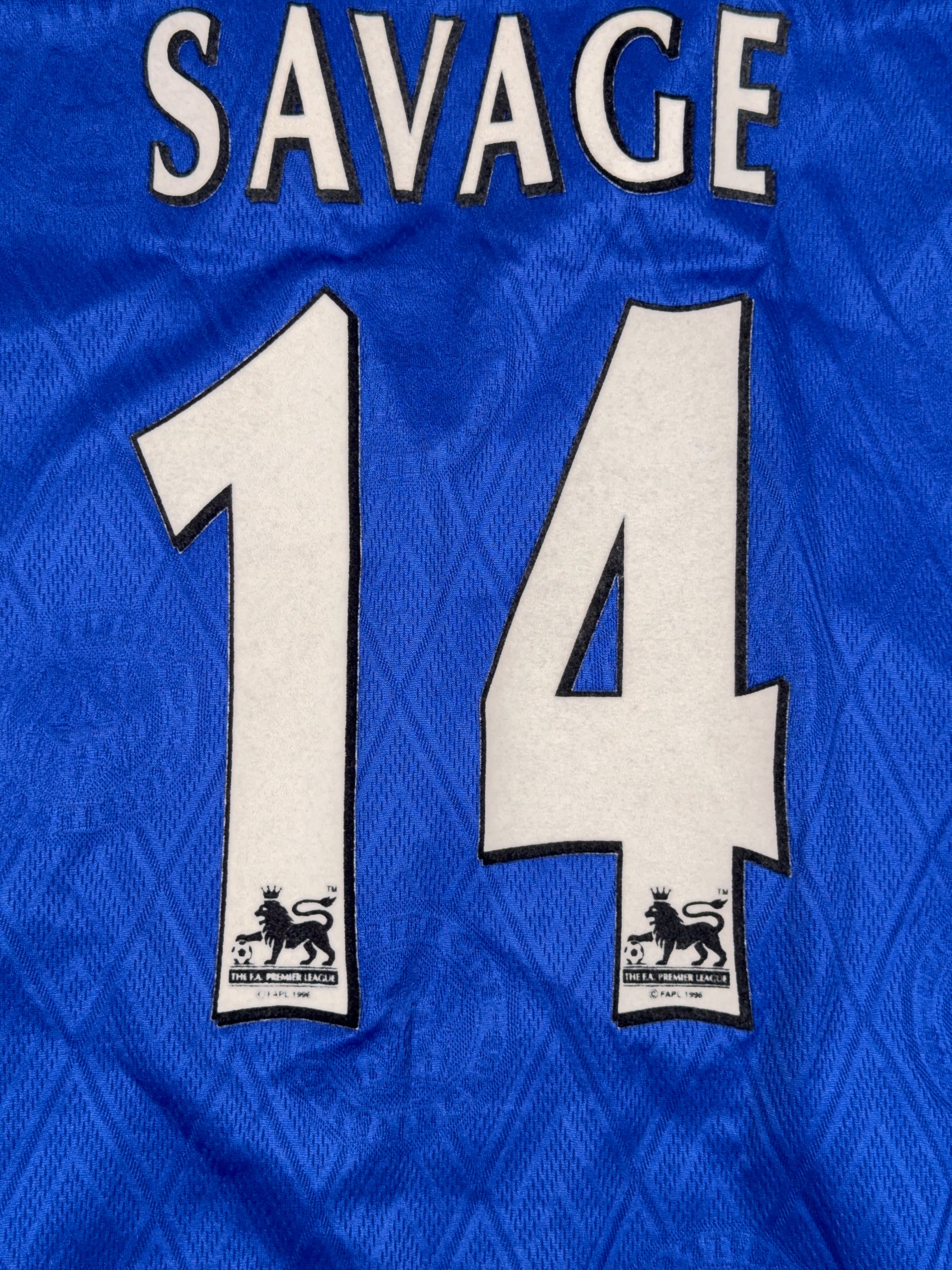 Leicester City 1998/00 Robbie Savage #14 Home Shirt - XL