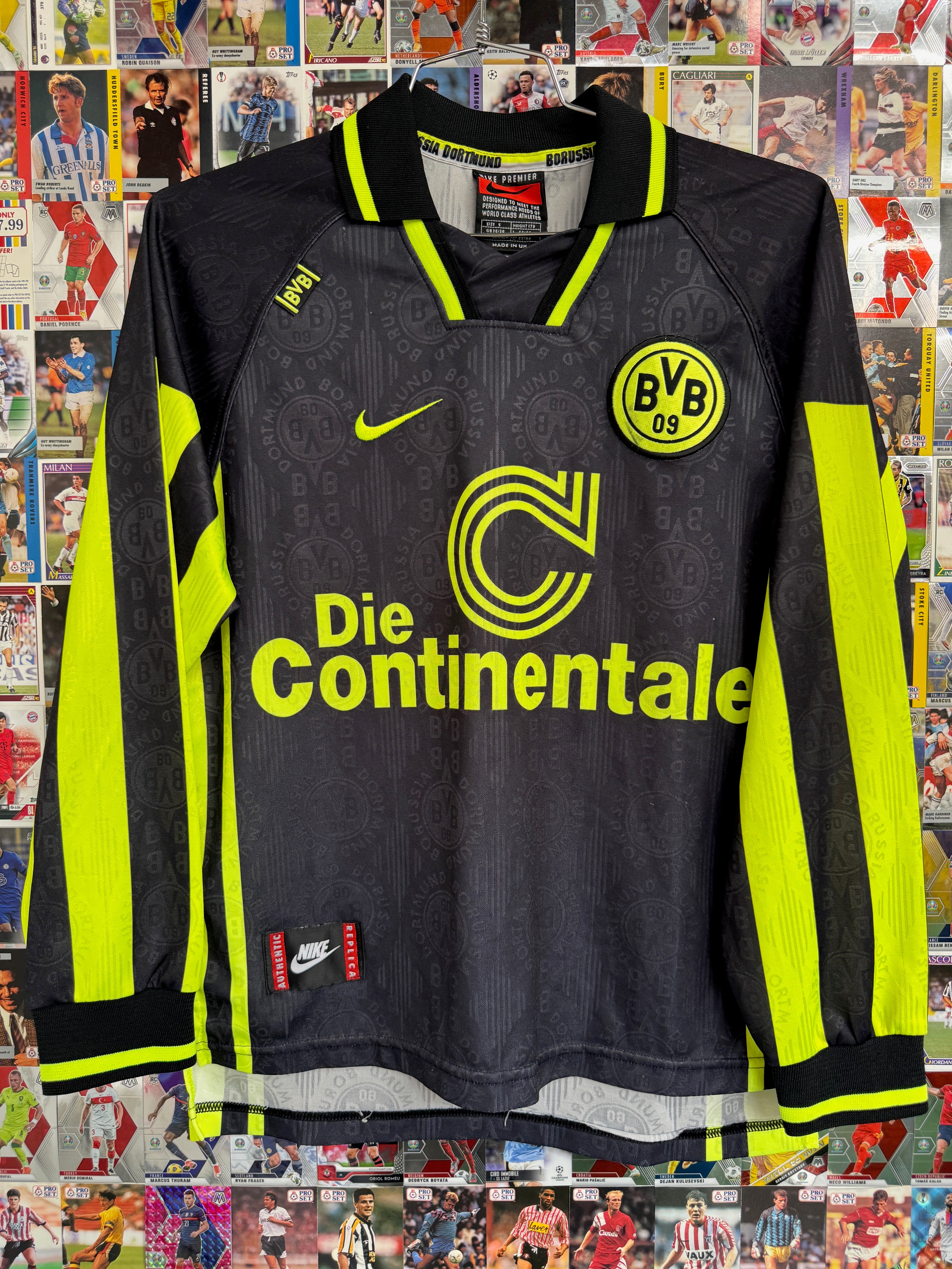 Borussia Dortmund 1995/96 Home Longsleeve Shirt - S