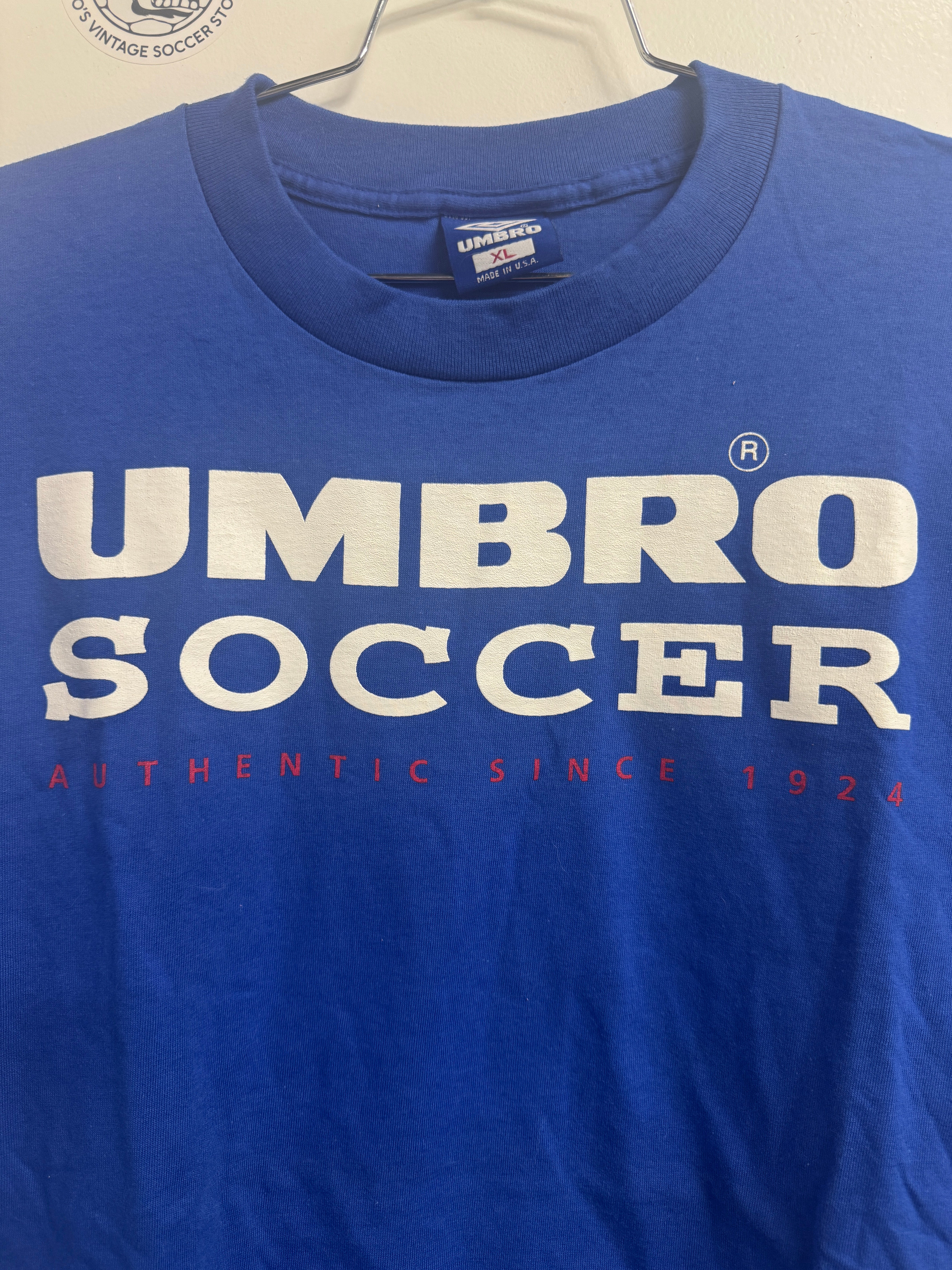 Vintage Umbro Made in USA Single Stitch Soccer Tee - XL