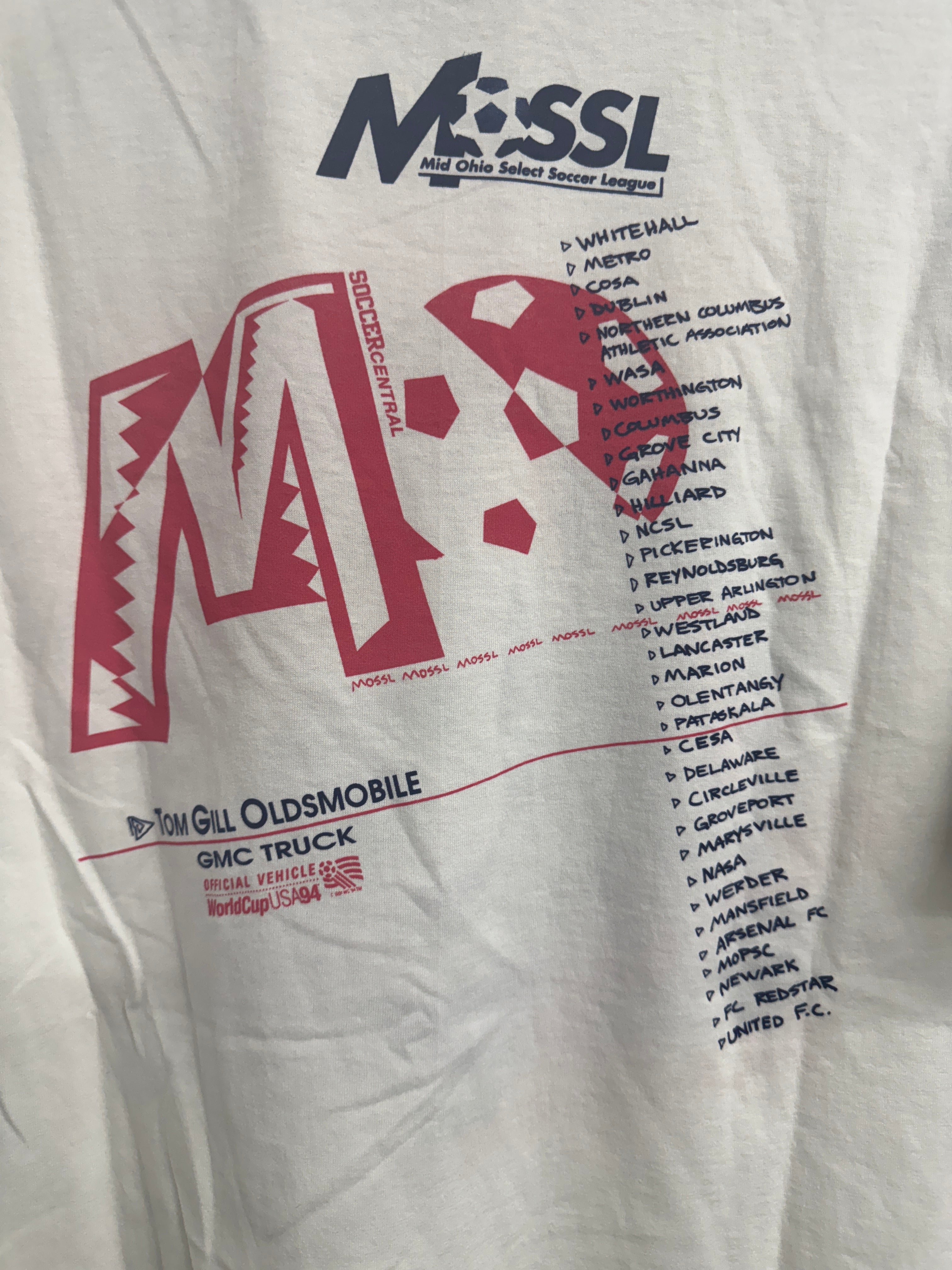 Vintage Mid Ohio Select Soccer 1994 Tee - XL