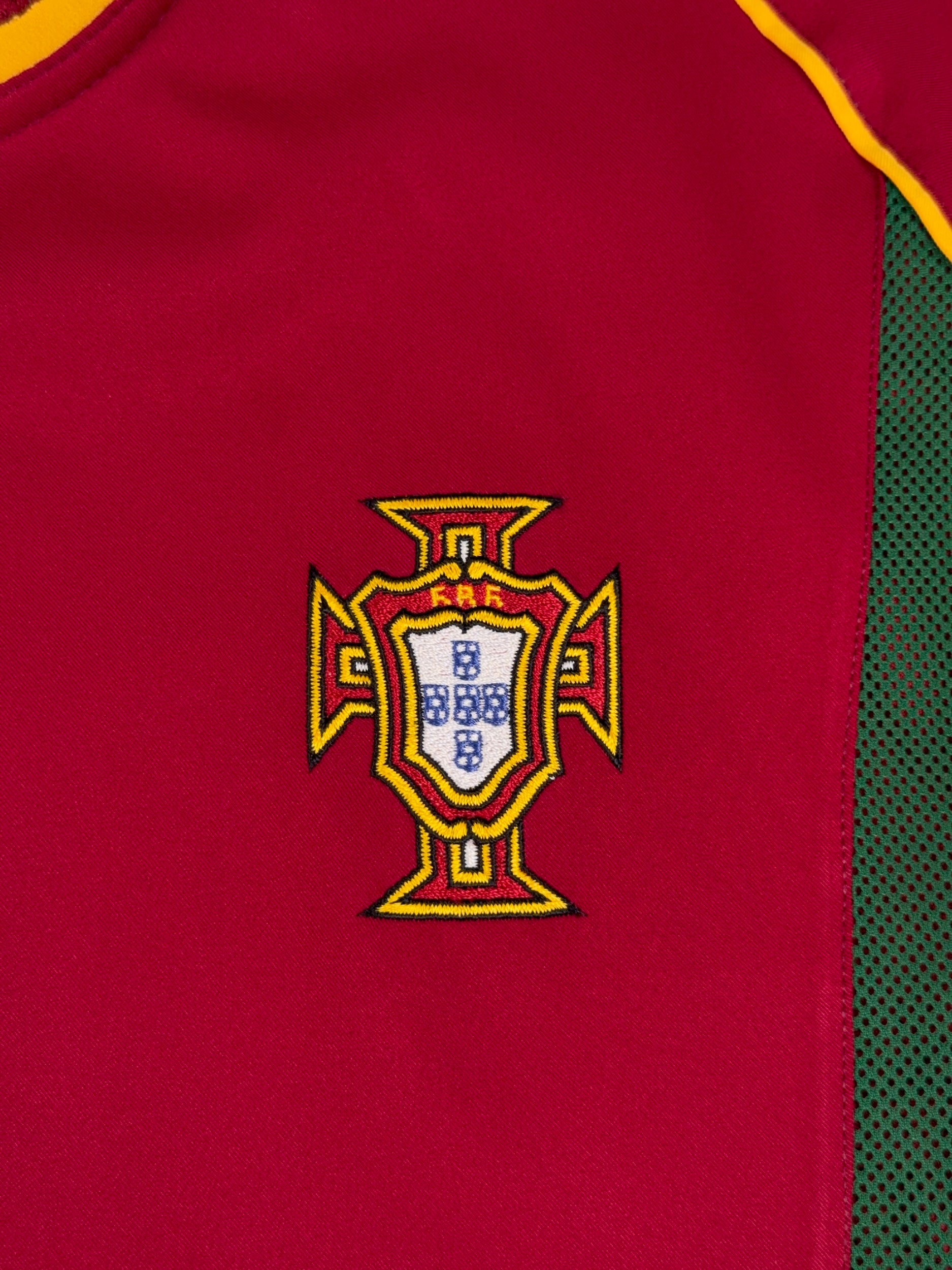 Portugal 2002/04 Figo #7 Dual Layer Home Shirt - M
