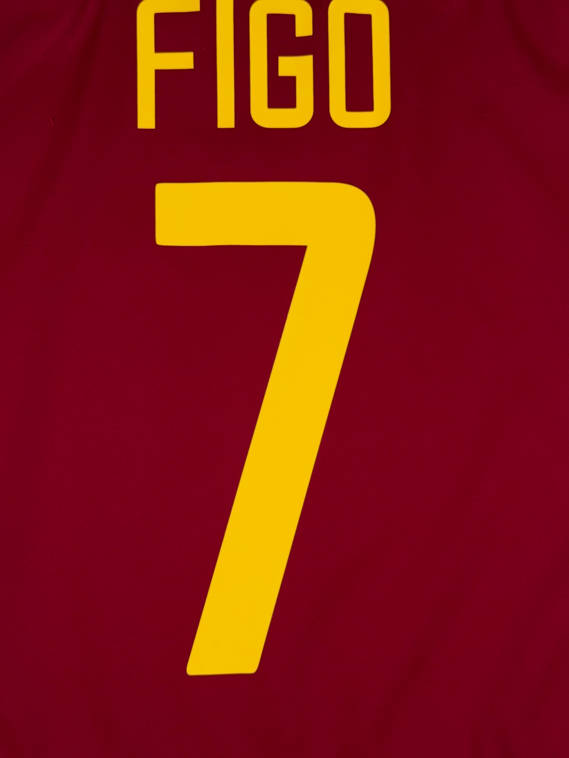 Portugal 2002/04 Figo #7 Dual Layer Home Shirt - M